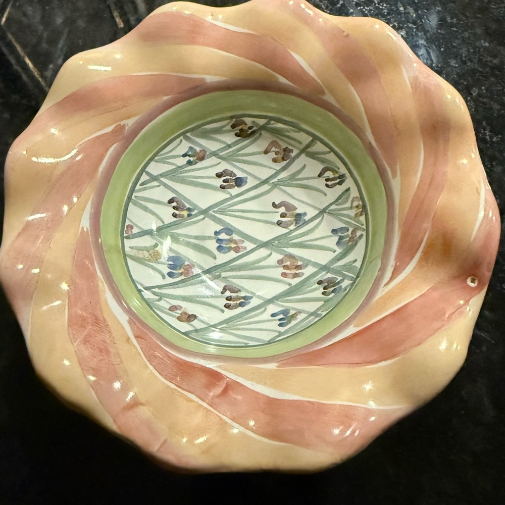 MacKenzie-Childs Bearded Iris Ruffle Bowl - Picture 2 of 4